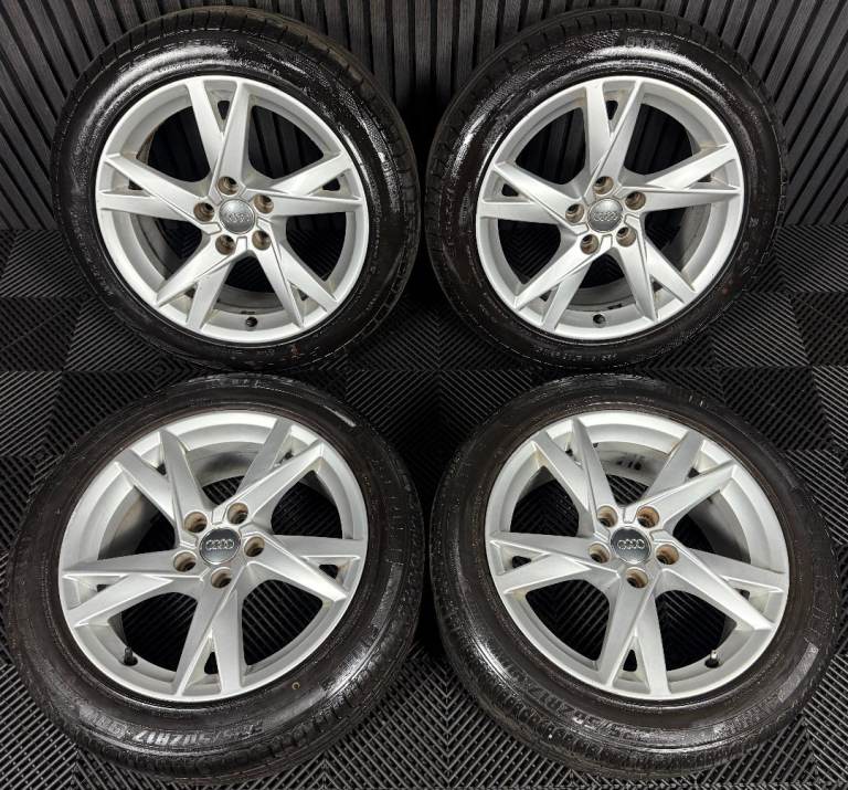 image for 17'' GENUINE AUDI A4 SILVER Y SPOKE B8 B9 ALLOY WHEELS ALLOYS TYRES