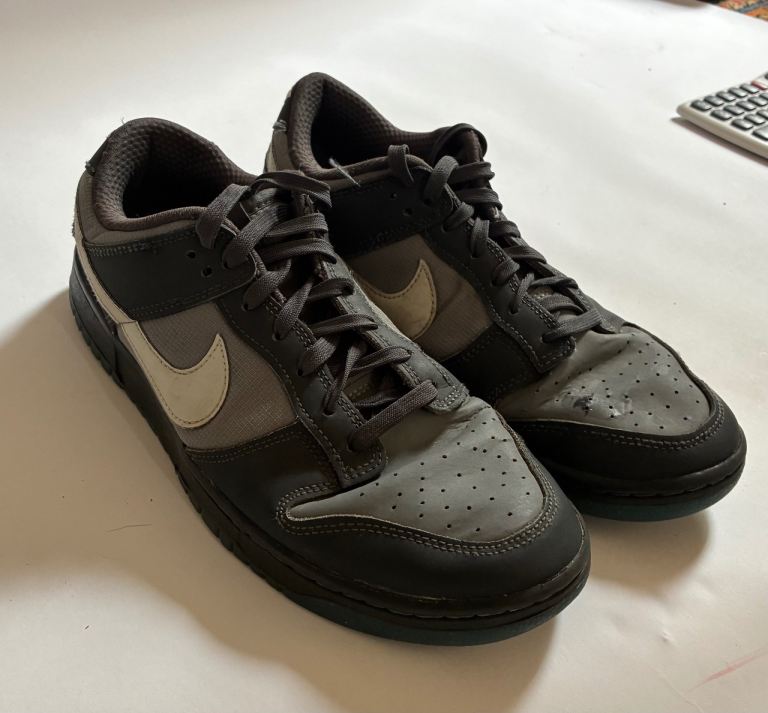 Nike Dunk Low Grey/Black Trainers – Good Condition