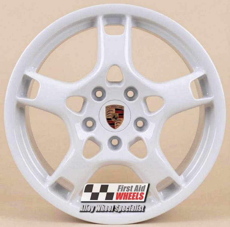 R326W Swap PORSCHE CARRERA 4S 911-997 4X 19'' GENUINE CRABCLAW GLOSS WHITE ALLOY WHEELS