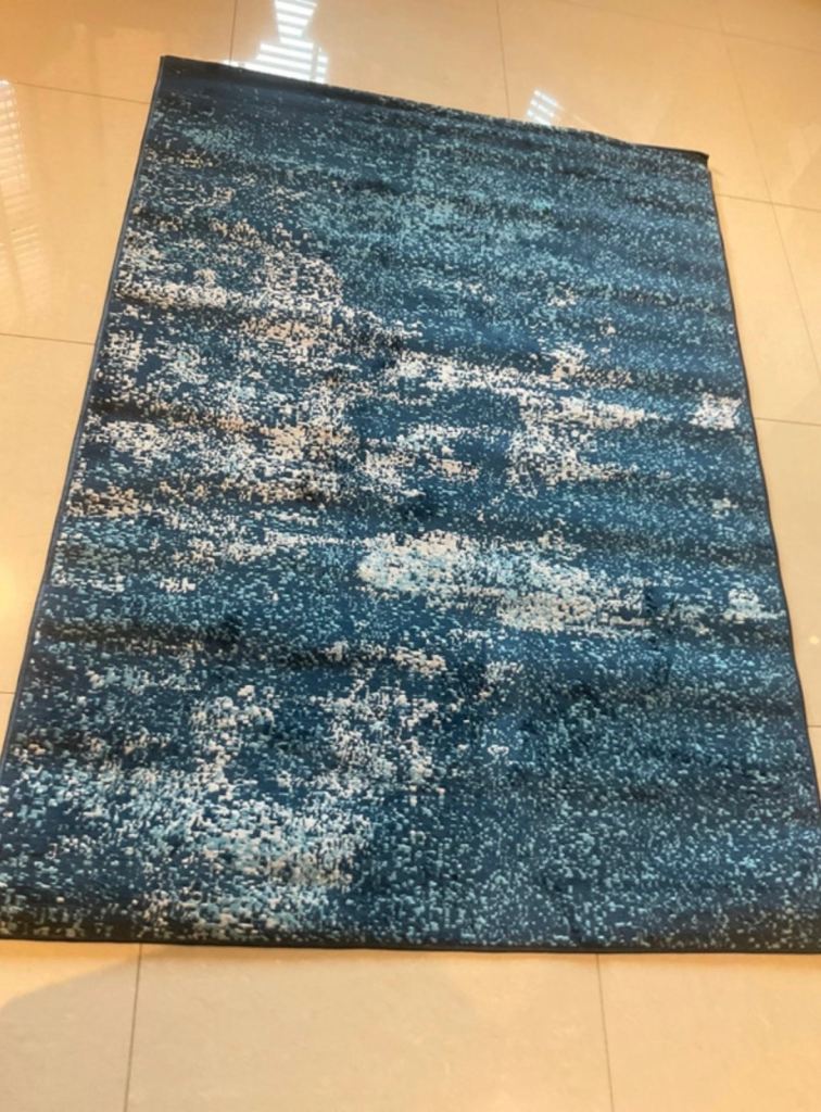 Brand new beautiful magic carpet area rug size 170×120cm Colour blue 