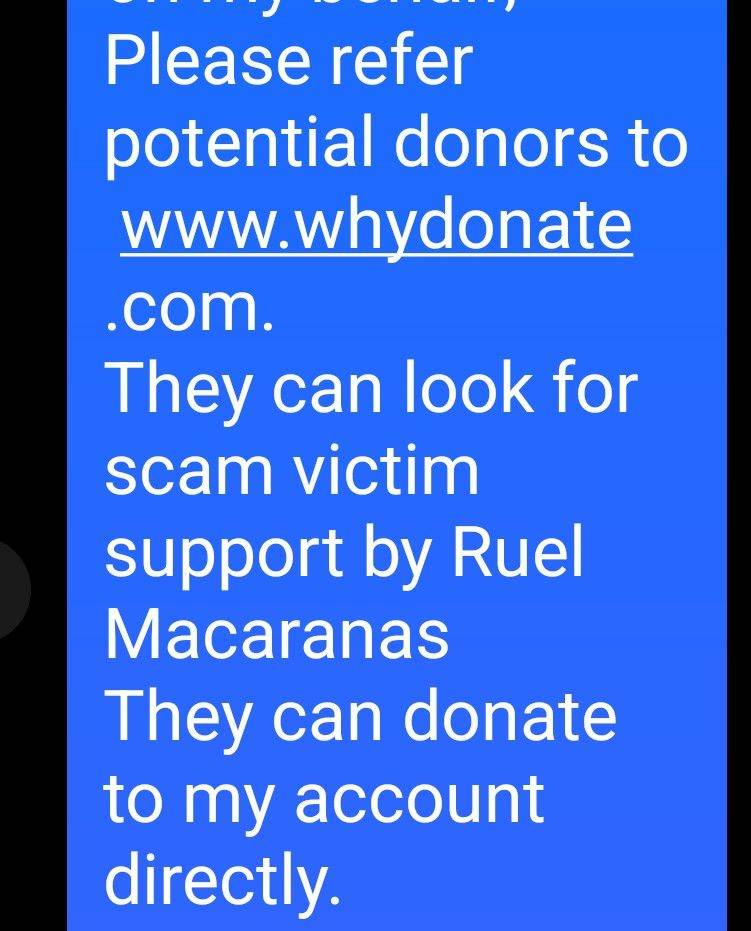 Scam victim support