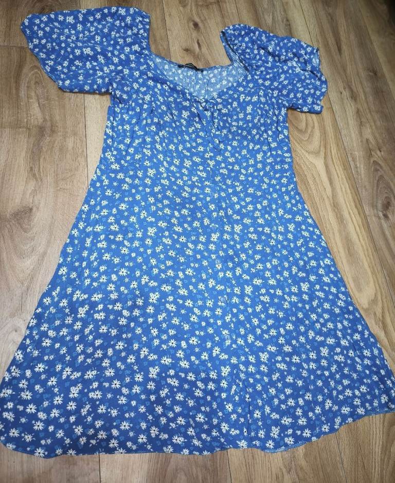 Blue floral summer dress size 16