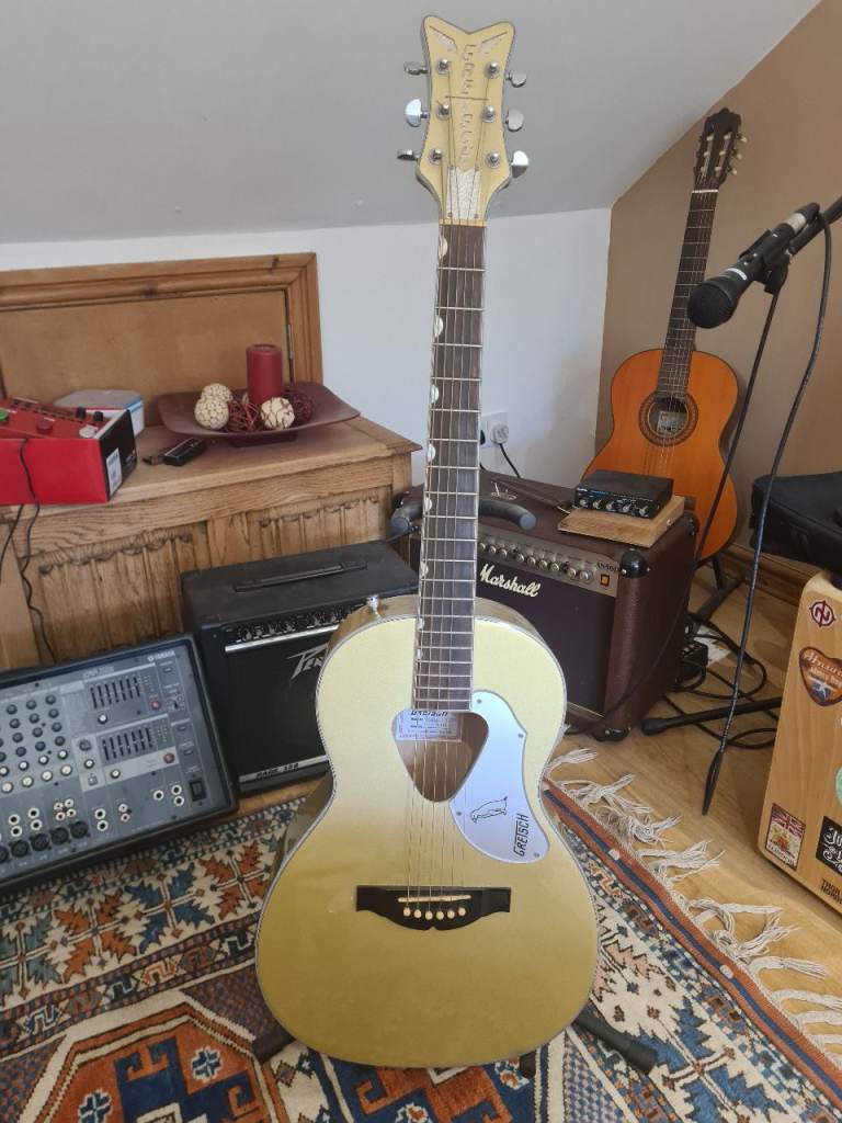 Gretsch Gold Electro Acoustic Guitar. Limited Edition Penguin Series.