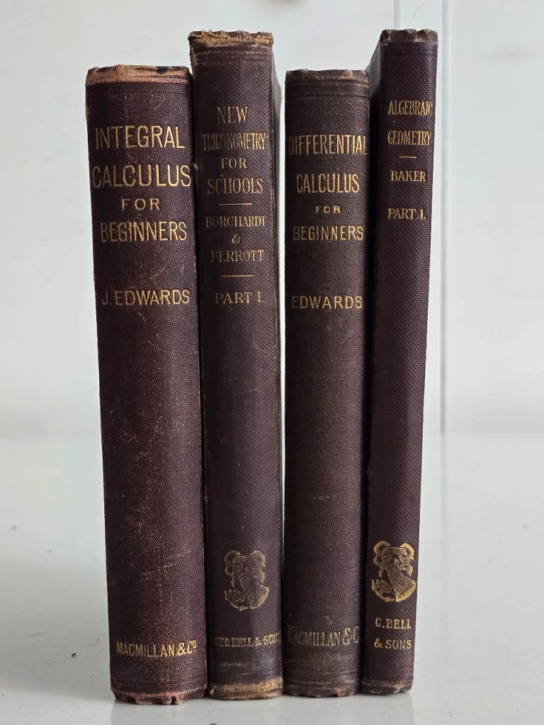 1900s Antique Edwardian Algebra,Calculus,Trigonometry Mathematics Books
