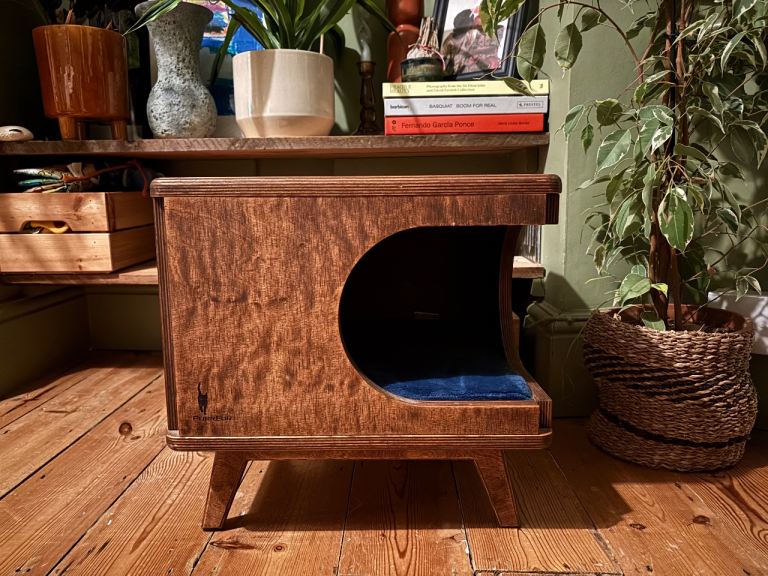 Cat Bed - Wooden - Like New!