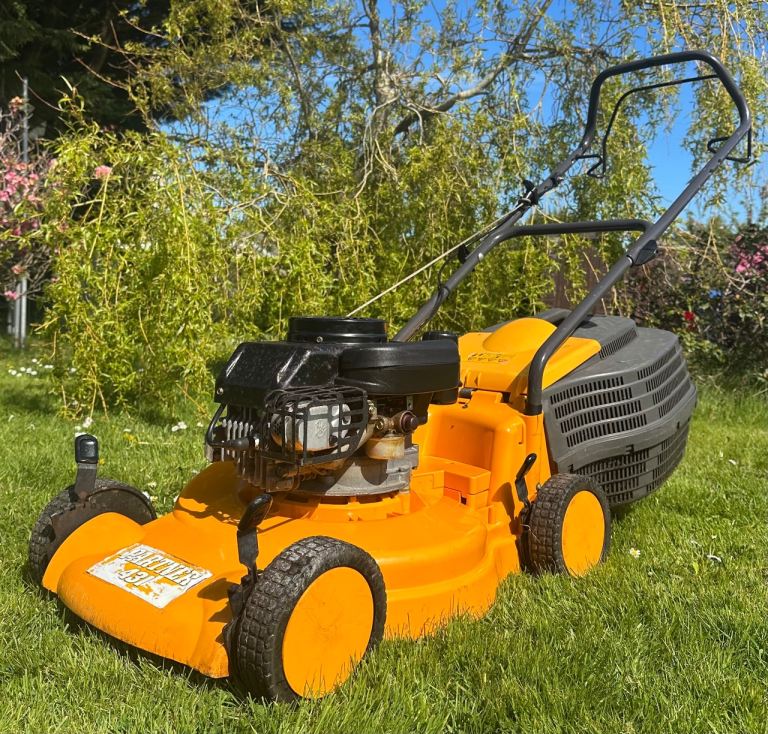 Partner petrol lawnmower VGC serviced poly deck mower won’t rust 
