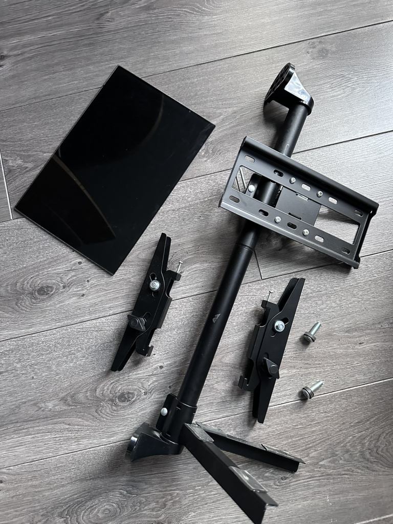 TV Wall Bracket With Glass Shelf