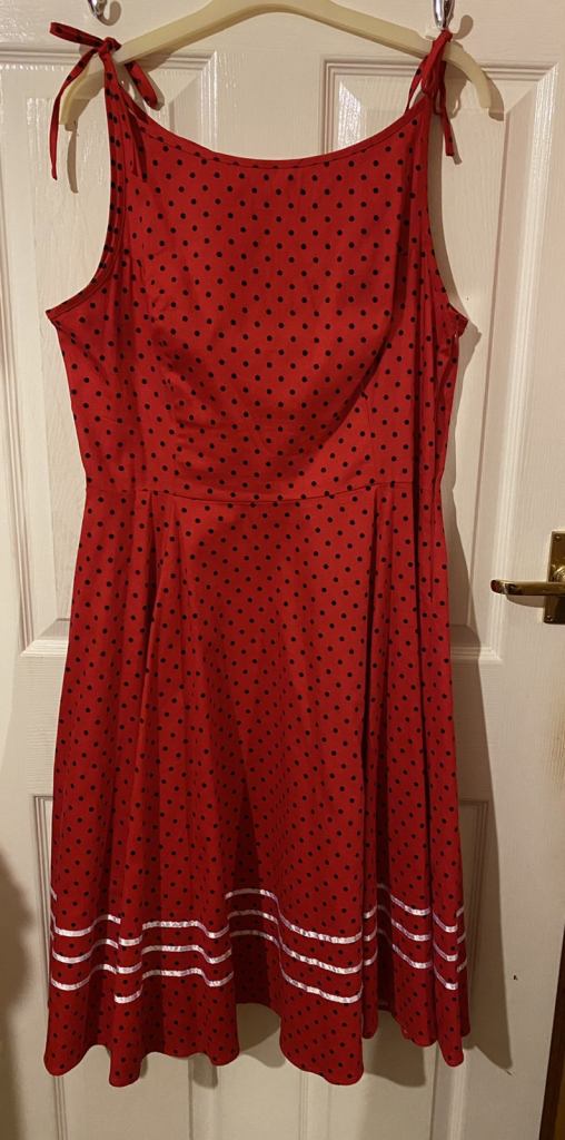 image for 1950s style Hearts & Roses swing dress size 14