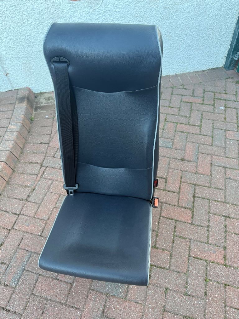 Phoenix Seating Limited Black Leather Seat with Seatbelt – Good Condition