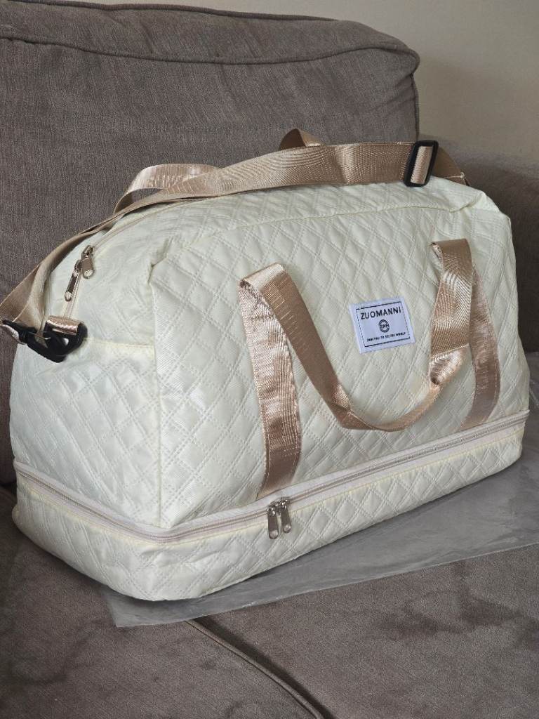 Cream White Large Capacity Women's Weekender Bag