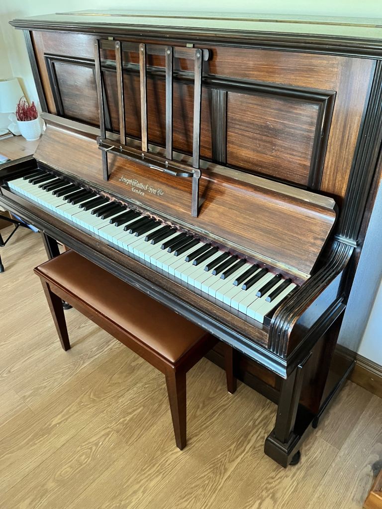 Edwardian Mahogany Joseph Wallis Upright Piano~ Smoke free home