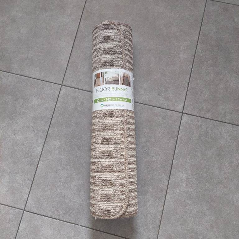 New Floor Runner 60cm x 182cm – Beige Striped