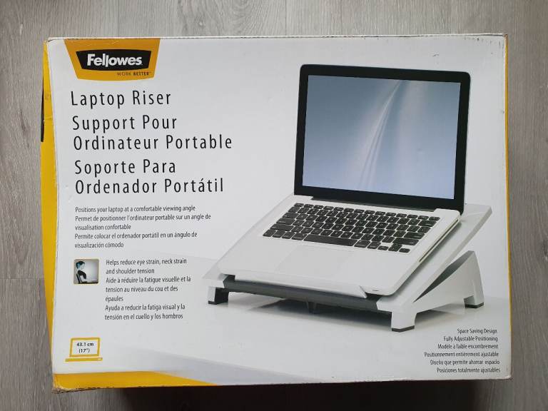NEW & UNUSED: Fellowes Adjustable Laptop Riser / Stand (Supports up to 17")