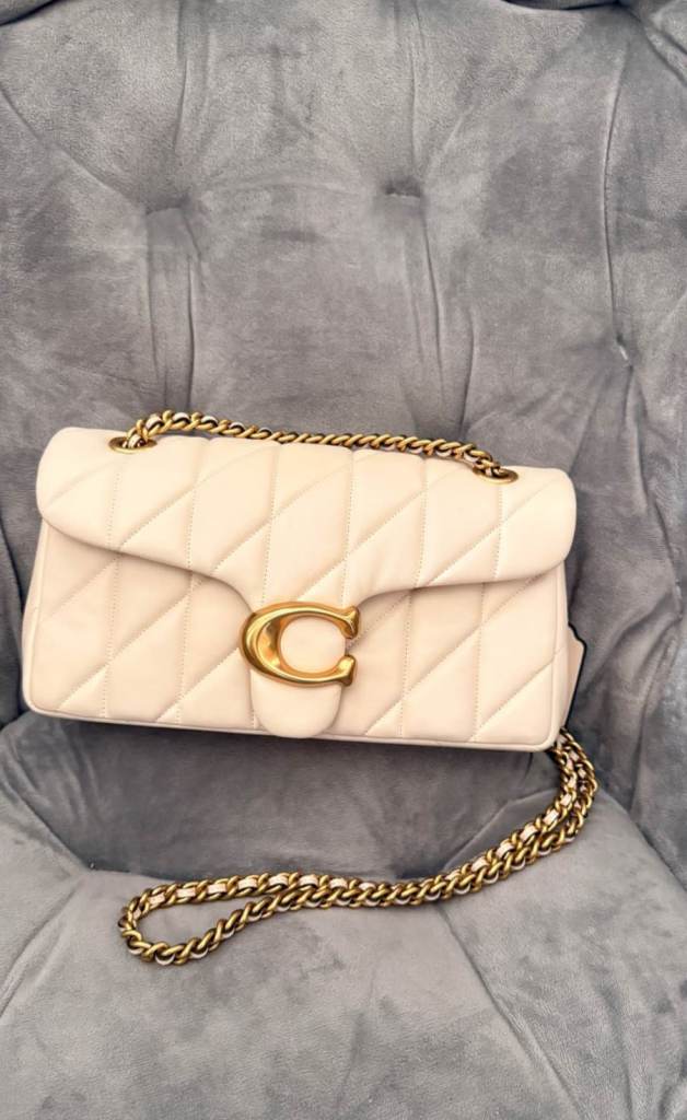 Coach Quilted Shoulder & Crossbody Bag - Ivory/Cream, Like New