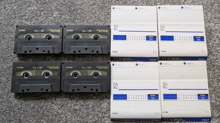 4 x TDK SA 90 Blank Audio Cassettes (Batch 3)