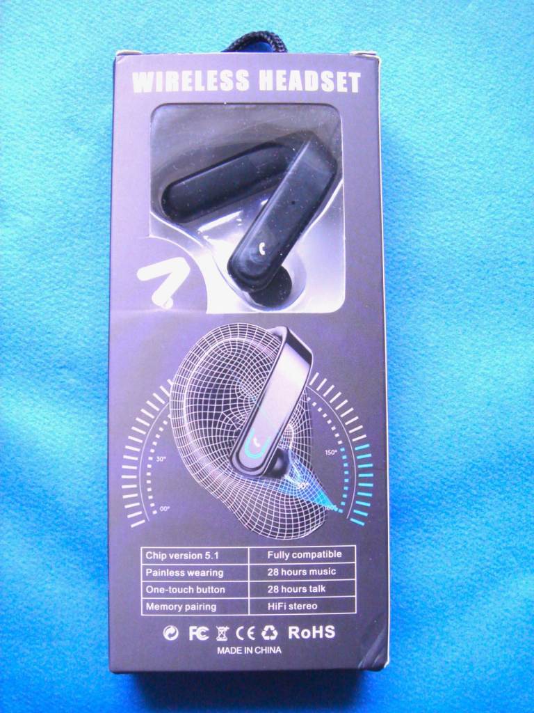 Brand New & Boxed Wireless Bluetooth Headset by Hi-Fi Music with User Manual