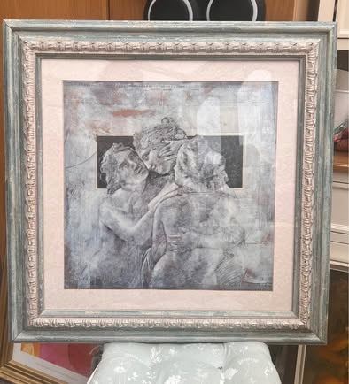Very large renaissance framed print by Richard Franklin