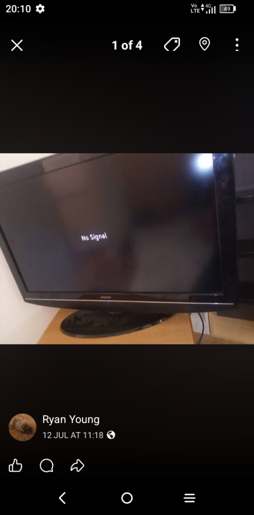 Hitachi basic TV no remote buttons on side of the TV 