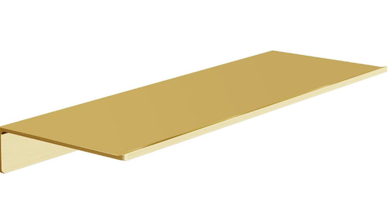 NEW Metal floating shelf, brushed gold - £5