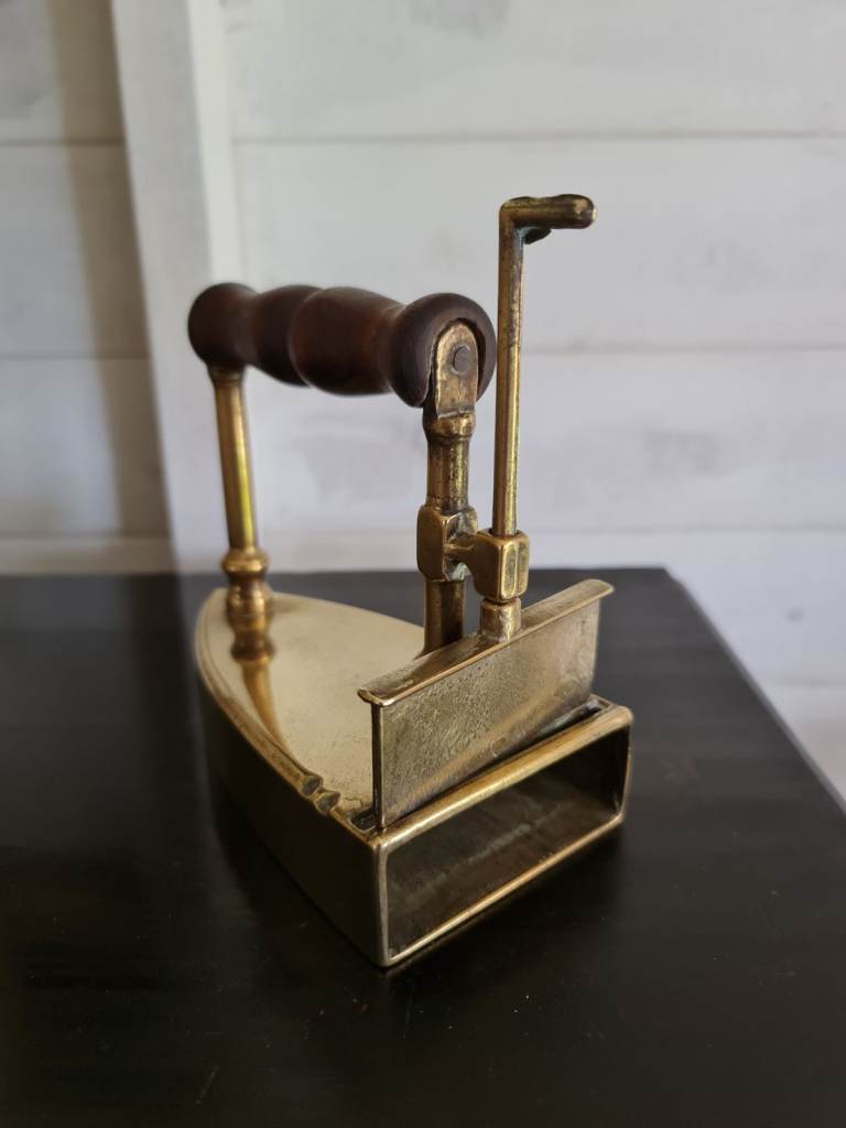 A Pair Rare Antique Victorian Solid Brass Flat Irons