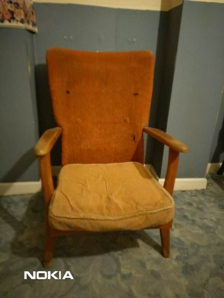 Mid-Century Retro Arm Chair, upcycle project with some tlc