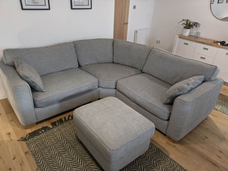 image for 3 Seater Grey Corner Sofa Furniture Village Elora 