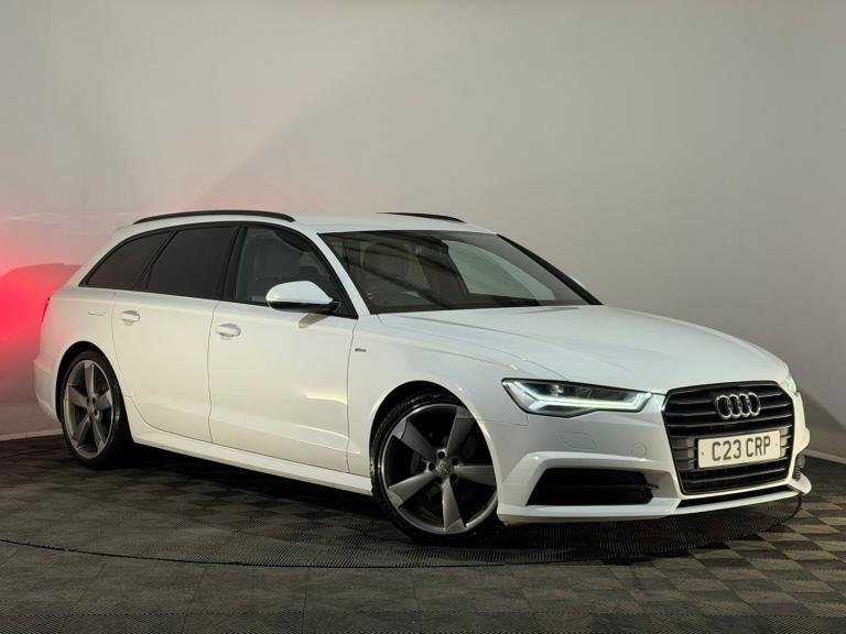 WHITE 2015 65 AUDI A6 S LINE BLACK EDITION 2.0 DIESEL TDI AUTOMATIC ESTATE EURO6