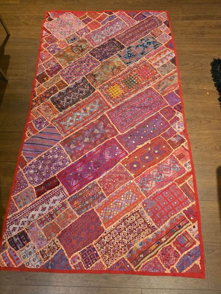 📌 Boho Patchwork Rug / Throw / Wall Hanging