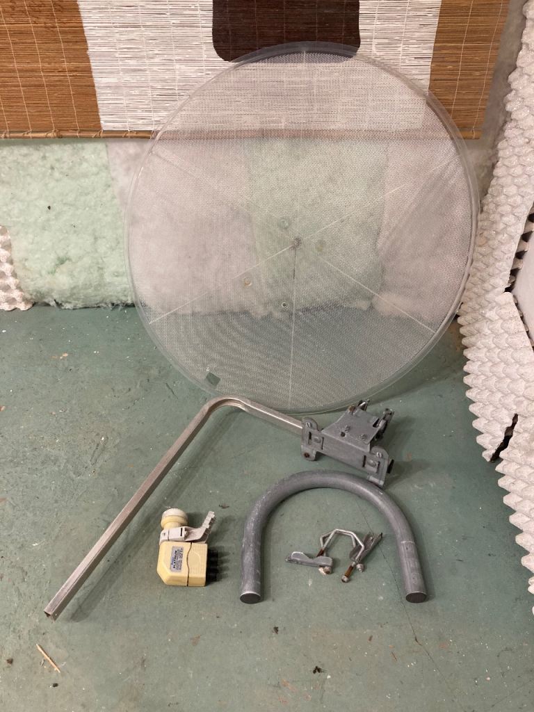Plastic non rusting satellite dish with 8 way LNB
