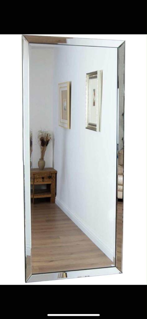 Silver Rectangle Modern Wall Mirror 