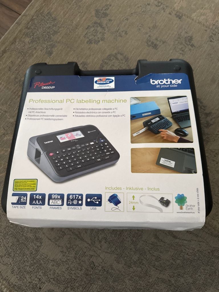Brother P-touch D600VP Professional PC Labelling Machine – NEW