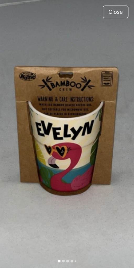 Bamboo Crew Personalised Cup - Evelyn