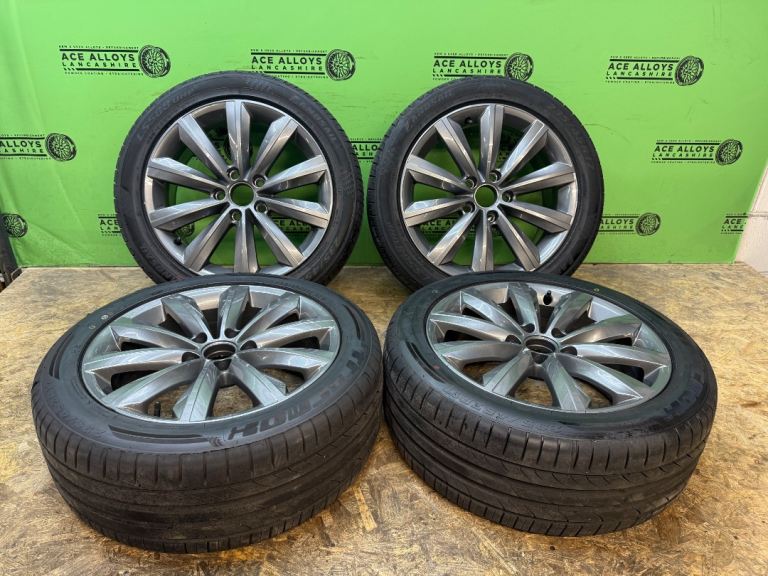 *REFURBISHED* VW 17” 5x112 ALLOY WHEELS + GOOD TYRES VW CADDY SEAT SKODA AUDI