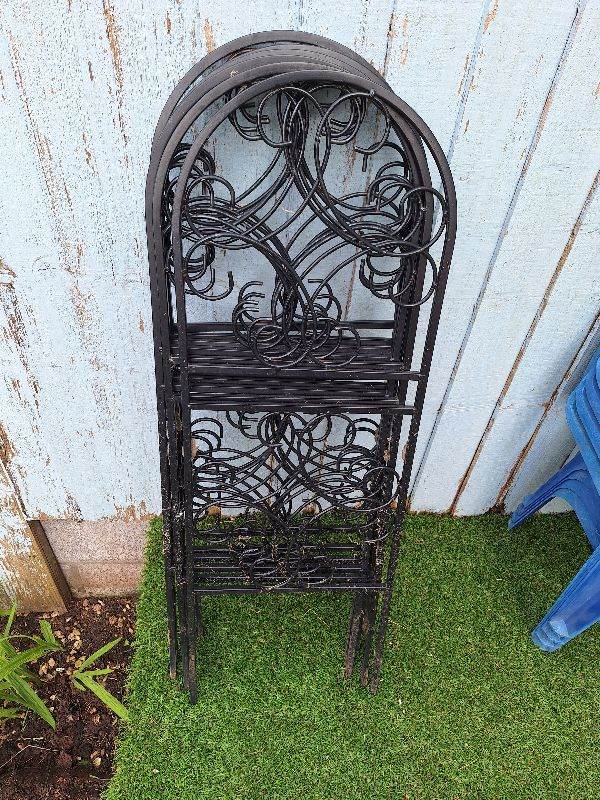 6 x black metal garden edging