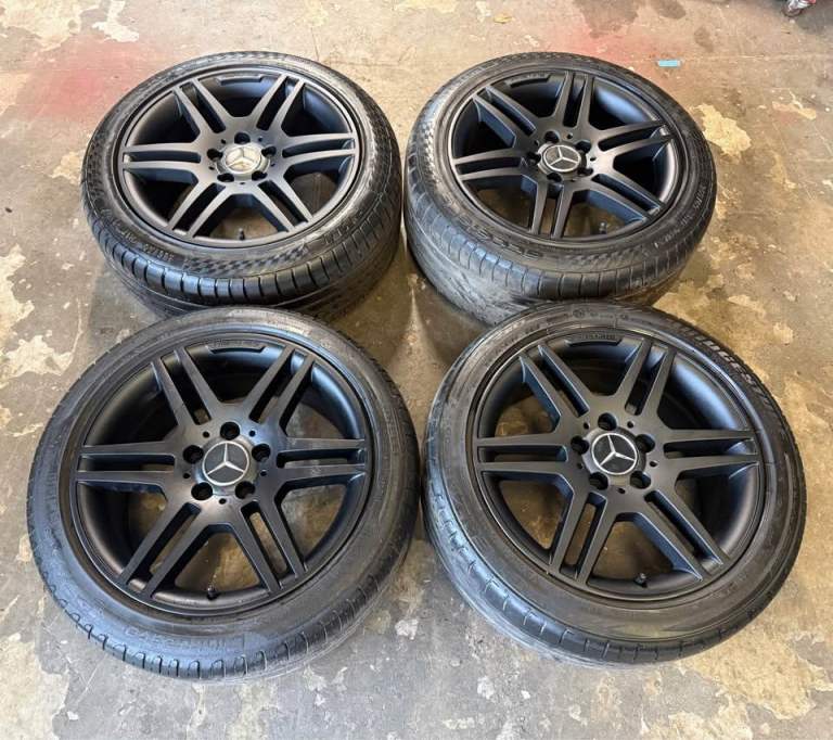 GENUINE OEM W204 MERCEDES C CLASS AMG 17” 5x112 ALLOY WHEELS + TYRES VITO   