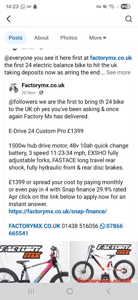 24 inch electric balance bike