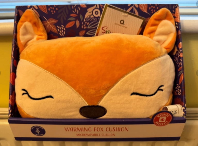 Aroma Home Orange Warming Fox Cushion Microwavable Cushion 21x28cm