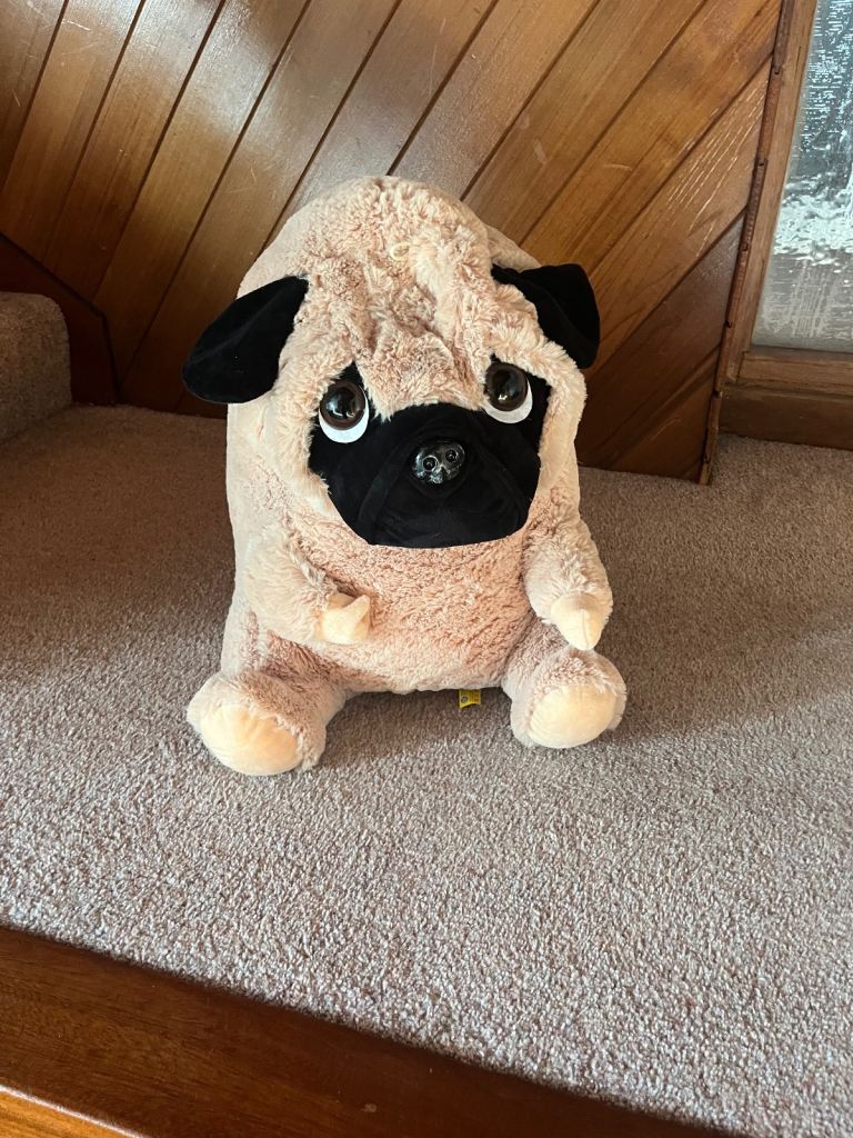 Large pug plush 