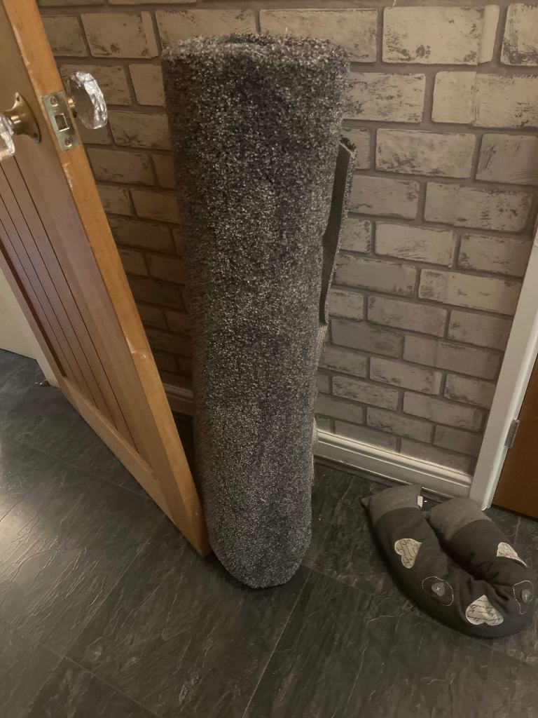 Grey left over carpet 