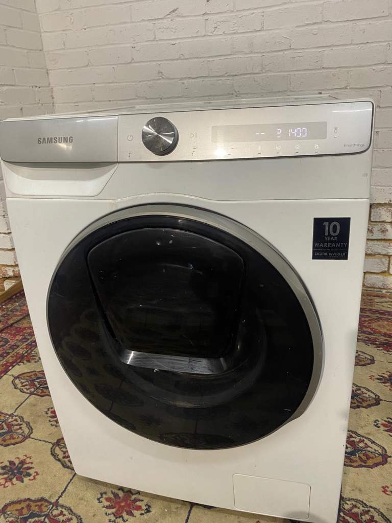 🚚Top Brand Samsung 8/5KG Double Door Washer Dryer Combo EcoBubble Touch 