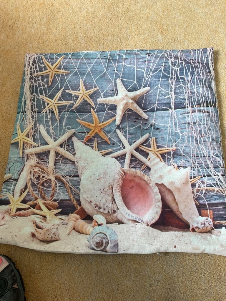 Set of 4 Beach Themed Cushion Covers 