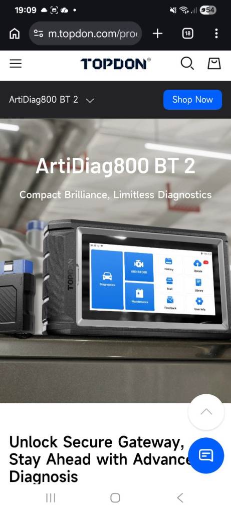 Top Don ArtiDiag800 BT 2 vehicle diagnostic tool