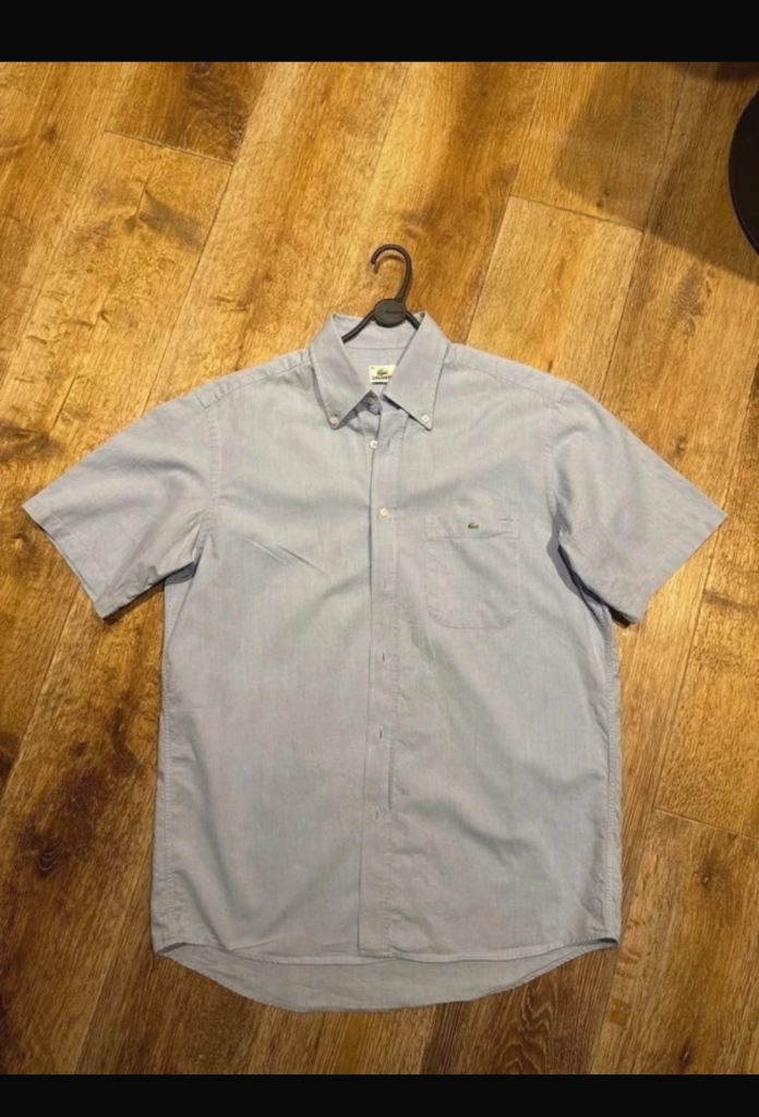Lacoste Light Blue Short Sleeve Shirt - Size 42