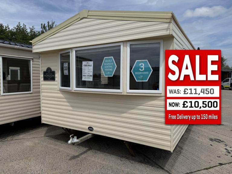 3 Bed Static Caravan - DG, CH, New Carpet - Offsite / Private Land / Self Build