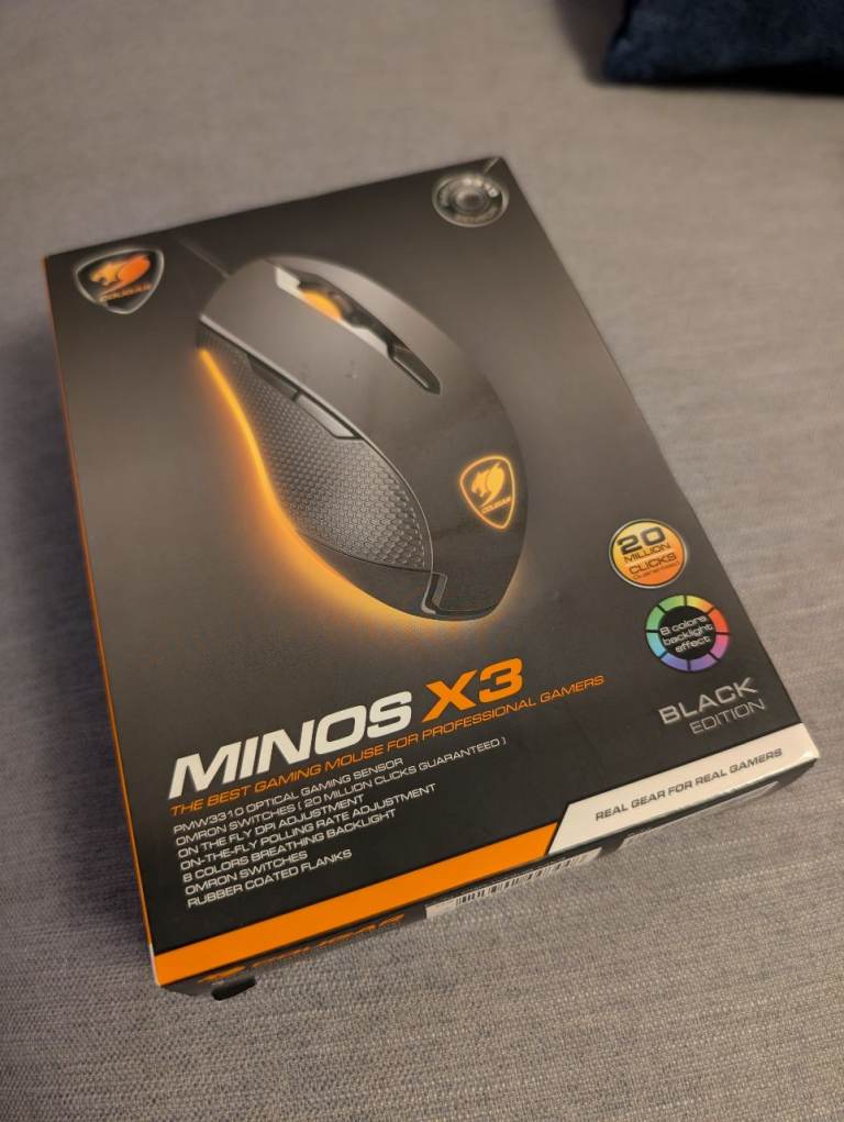 Cougar Minos X3 Wired Gaming Mouse – Black, Used