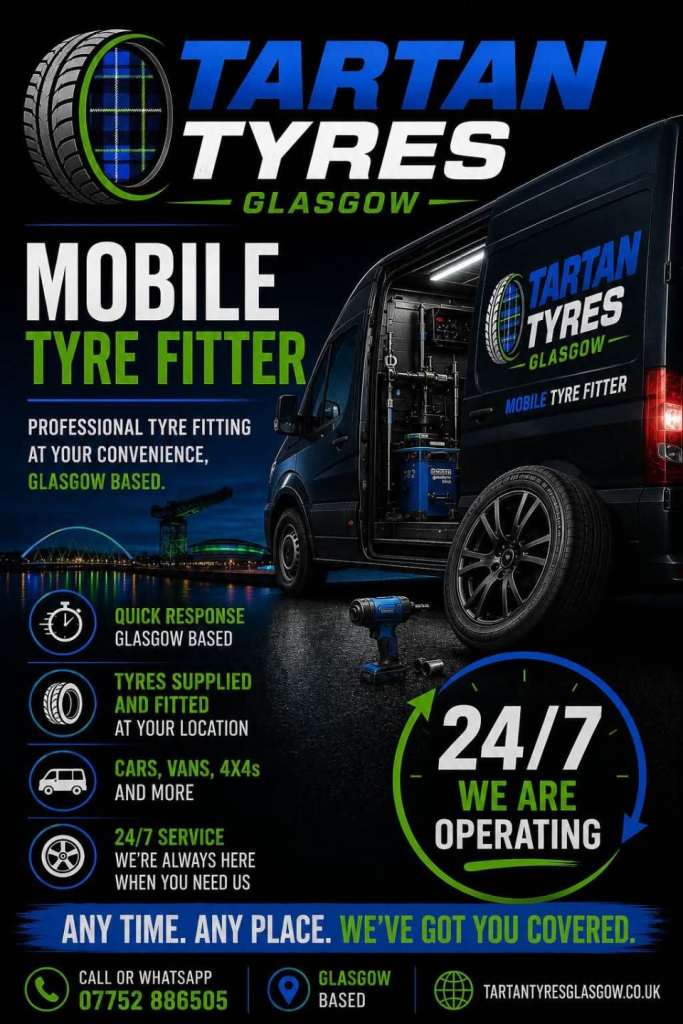 Mobile tyre fitter Glasgow