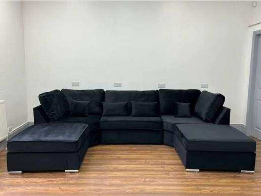 🖤🔥 30% OFF Black U-Shape Sofa – Brand New Luxury Design | Modern Comfort | Limited-Time Offer 🚚📞