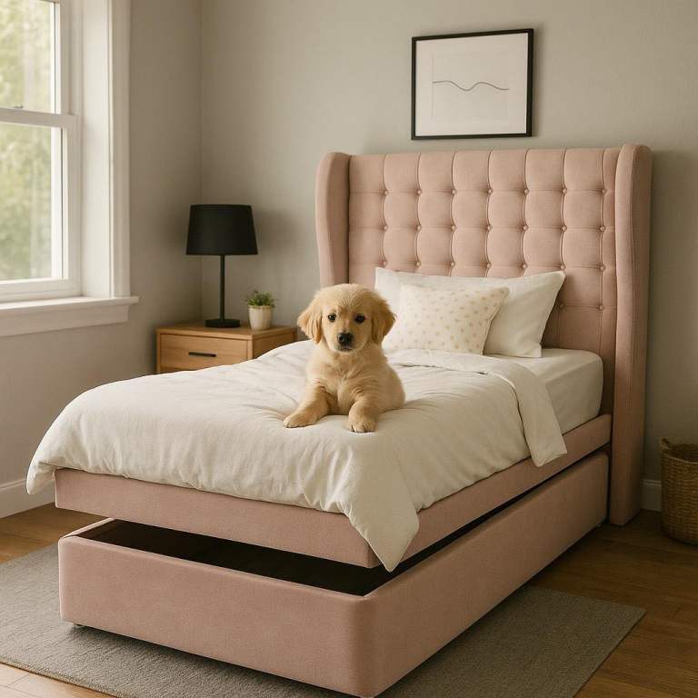 Ottoman bed any colour and sizes available extra for mattress and headboard 