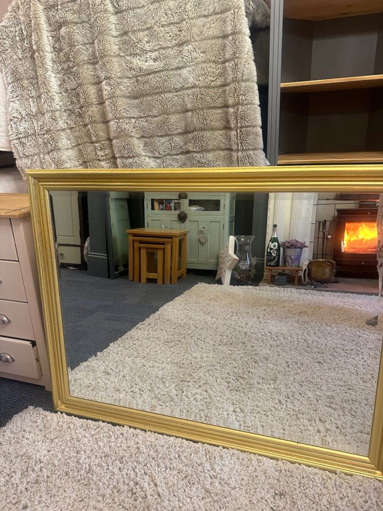 💙🪞Beautiful very large gold gilt bevelled glass mirror | in Durham ...