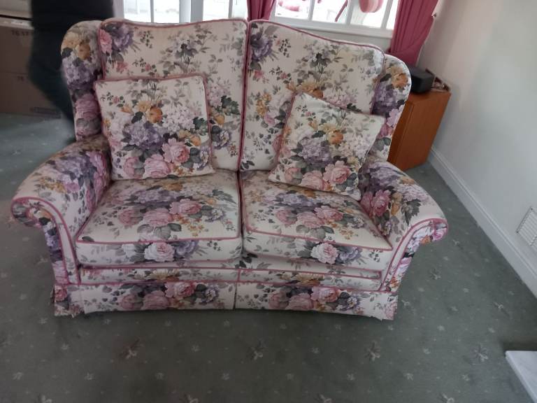 2 seater sofa 1 chair and pouffe 